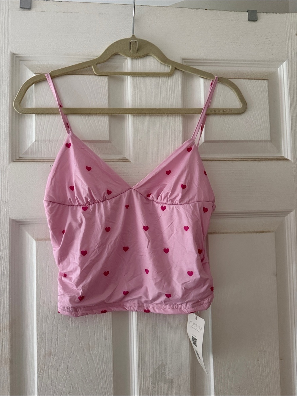 Pink Heart Print Cami PJ Set